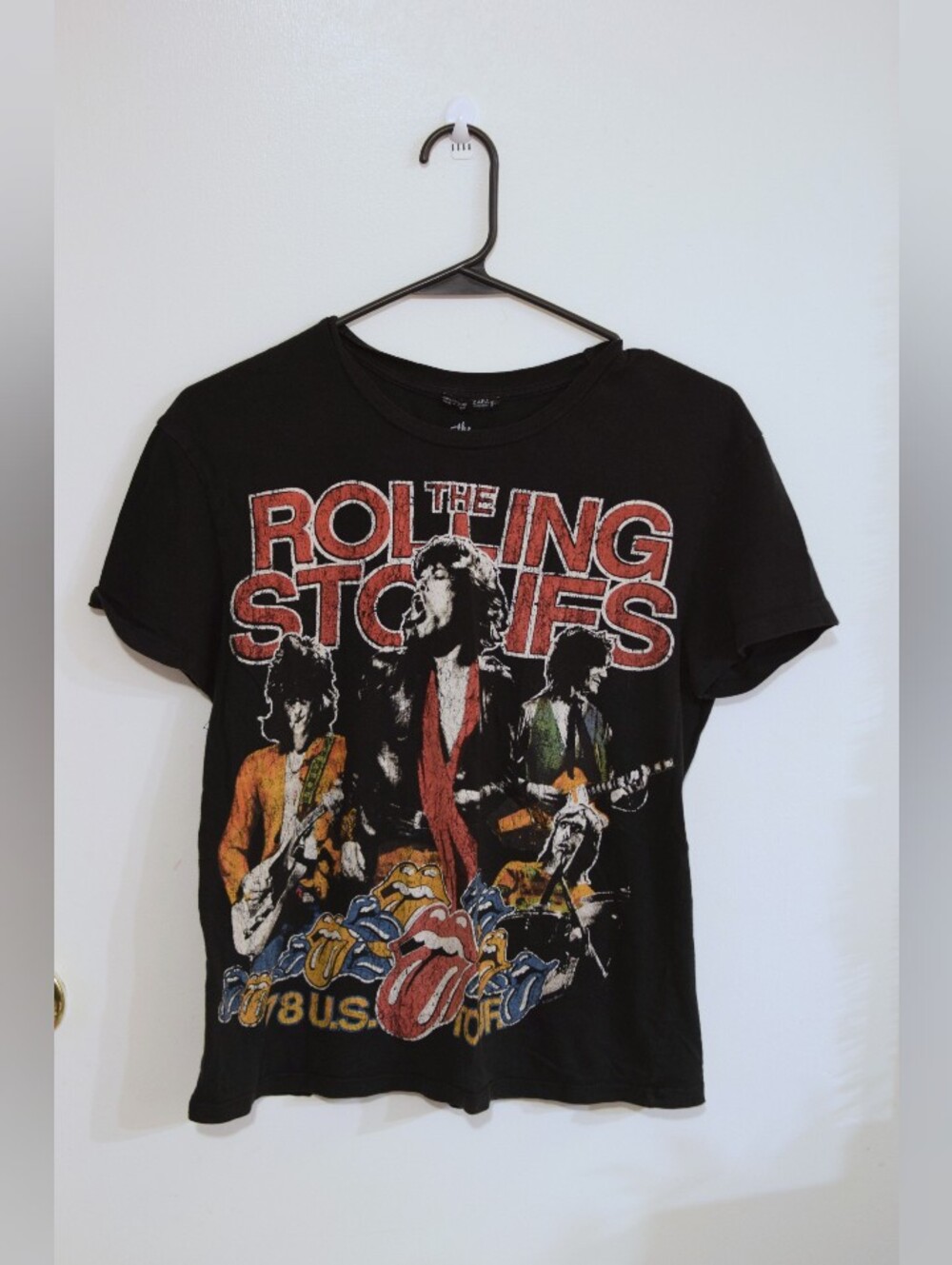 Zara Rolling Stones Graphic Tee, Size Small